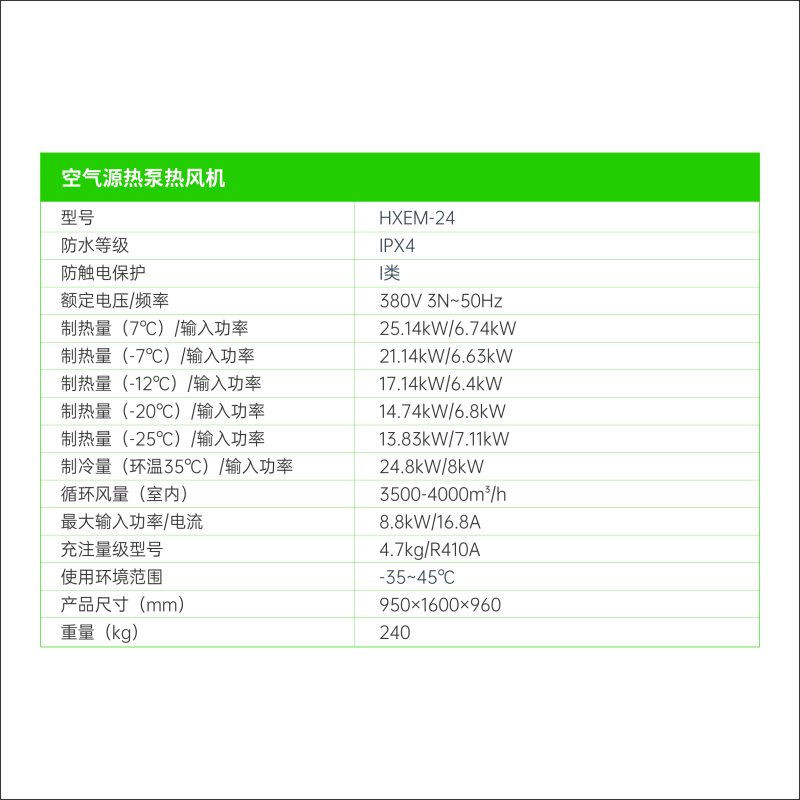 HXEM蘑菇大棚专用空气源热泵冷暖一体机HXEM-15