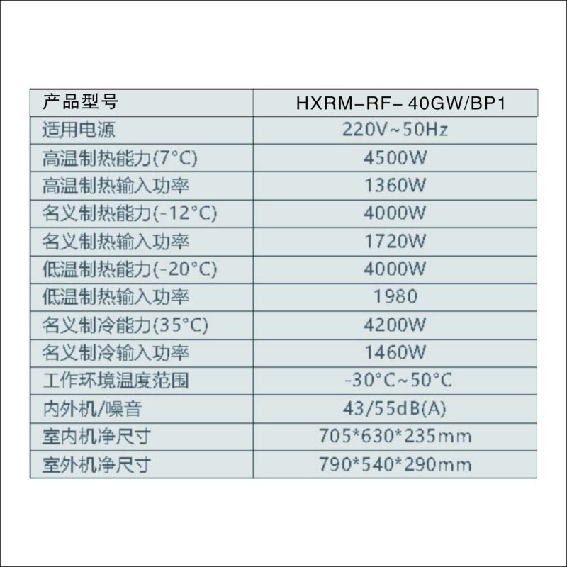 HXEM全直流变频空气源热泵热风机HXRM-RF-40GW/BP1